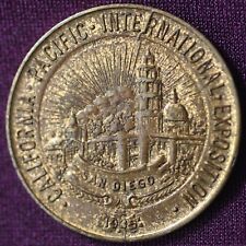 1935 California - Pacific International Exhibition San Diego Souvenir Medallion picture