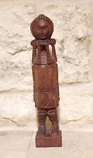 Vintage Hand Carved Wooden Kayan Padaung Neck Ring Tribal Art Statue 9