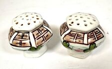 Vintage Hand Painted Pink Blossoms Set of Salt And Pepper Shakers Japan picture