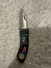 Liberty Coin Commemorative Pocket Knife Single Blade Stainless Steel picture