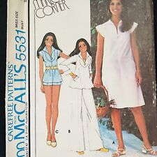 1970s Shift Tunic Dress Pullover Top Wide Leg Pants VTG Marlo Thomas Pattern 14 picture