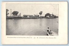 Sioux City Iowa IA Postcard Government Boats Sioux River c1905 Vintage Antique picture