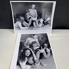 Vintage 1970s Girl Scout Group And Police Officer Building Toy Photo, (2) 8”x10” picture