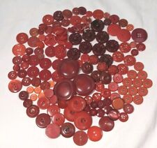 Vtg Red Buttons Lucite Acrylic Bakelite  1