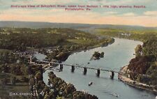 Birds-Eye View Schuylkill River Philadelphia Pennsylvania PA Postcard D45 picture