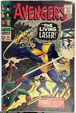 Avengers #34, KEY 1st App. Living Laser, VG, Marvel Comics 1966 picture