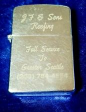Vintage J F & Sons ROOFING Greater SEATTLE Area ~ Wind Guard Lighter  Korea picture
