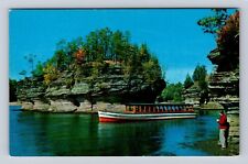 Wisconsin Dells WI-Wisconsin, Lone Rock, Rocky Island, Vintage Souvenir Postcard picture