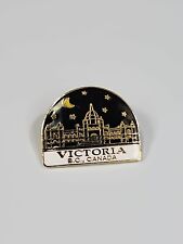 Victoria B.C. Canada Travel Souvenir Lapel Pin Night Sky Parliament Building picture