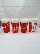 Vintage 1989 McDonald's Coca Cola Plastic Cup Lot of 4 Retro Made in USA picture