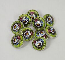 Russian Buttons Filigree w/ Enamel SET of 10 (#026) picture