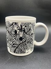 Banana Appeal Heard of Zebra Striped  1989 Coffee Cup Mug Vintage Zoo Animals picture