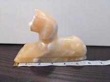 Hand Carved Egyptian Marble/Onyx Giza Pyramid Sphinx Statue Figurine Import picture