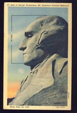 Vintage Postcard George Washington Bust Mt. Rushmore, Black Hills, South Dakota picture