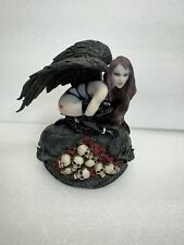 2008 Veronese Gothic Angel w/skulls and roses Statue  Figure Resin Sculpture picture