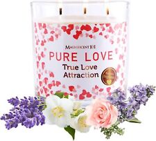 Magnificent 101 Pure Love Large Glass Candle 14oz Rose  picture