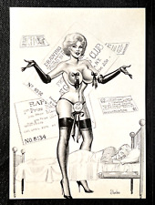 Postcard Taschen Eric Stanton Cartoon Art Nylons Gloves High Heels Raffle   B1 picture