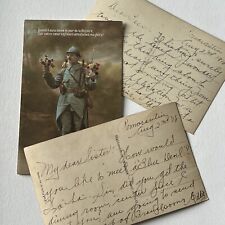 Antique RPPC Photograph Postcard WW1 Letter From Soldier To Sweetheart American? picture