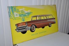 ORIGINAL 1957 CHEVROLET TWO-TEN BEAUVILLE WAGON DEALER SHOWROOM POSTER picture