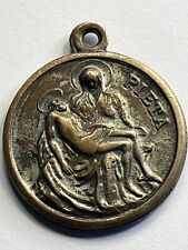 Old Saint Christopher Medal Pendant Protection Good Luck Catholic Medallion #tc1 picture