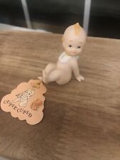 Vintage Lefton Kewpie Doll Cupie Cupid Ceramic Baby And Bib Made In Taiwan Small picture