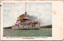 US Battleship Nebraska Great White Fleet 1907 Lowman Hanford Co postcard JP1 picture