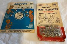 Vintage 1950 Sewing Notion Gripper Snap Fasteners Cardboard Display Graphics Lot picture
