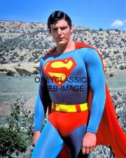 MAN OF STEEL ACTOR CHRISTOPHER REEVE SUPERMAN 8X10 COLOR MOVIE PHOTO SUPERHERO picture