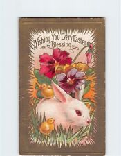 Postcard Wishing You Every Easter Blessing with Easter Embossed Art Print picture