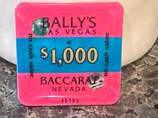 $ 1,000  BALLY'S CASINO BACCARAT  PLAQUE LAS VEGAS NEVADA. picture