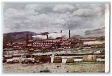 c1920's A.V. Smelter Smokestacks Mining Operation Leadville Colorado CO Postcard picture