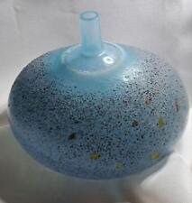 Bertil Vallien Kosta Boda Chico Art Glass Bud Vase, Frosted with Speckled Blue picture