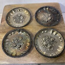 Vintage Silver Plate 4” Diameter Trinket Dishes- Lot Of 4 picture