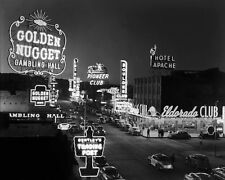 1948 DOWNTOWN LAS VEGAS Glossy 8x10 Photo Casino Print GOLDEN NUGGET Poster picture
