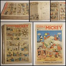48 issues Le Journal De Mickey Newspapers Nov. 1935-Oct. 1936 issue 63 missing. picture