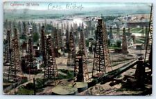 Postcard CA 1910 California Oil Wells O6 picture