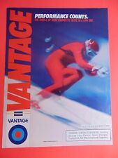 1986 VANTAGE CIGARETTES SKIING RACER photo art print ad picture