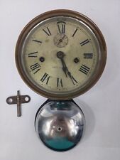 Antique Seth Thomas Ship's Clock with Bell & Key (RUNS Chimes wrong # of times) picture