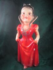Vintage Chalkware Disney Snow White Red Dress Carnival Prize Figure Statue 14