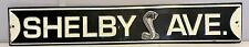 Shelby Ave Ford Mustang Embossed Metal Sign mancave vintage look. Sport Car picture