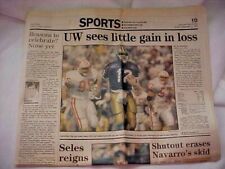 Wisconsin State Journal Sunday September 13, 1992 Sports Page Football Folded  picture