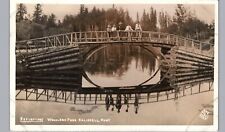 KALISPELL MT WOODLAND PARK WATER REFLECTION real photo postcard rppc montana picture