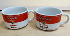 TWO Campbells Red & White Tomato Soup Bowl Mugs Westwood 1994 Collectible picture