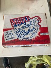 Vintage Mouli Salad Maker COMPLETE Set Metal With Red Knob, All Disks —  France picture