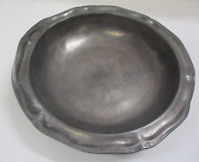 Antique Pewter Bowl with Flower Stamp Makers Mark picture