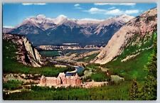 Banff, Canada - Banff Springs Hotel - Bow Valley - Vintage Postcard - Posted picture