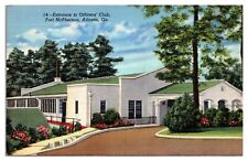Vintage Entrance to Officers' Club, Fort McPherson, Atlanta, GA Postcard picture