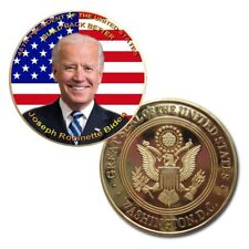 U.S. President 46th Joseph Robinette Biden | Gold Plated Challenge Coin picture