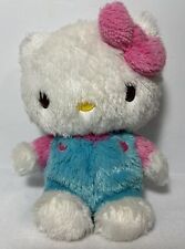 Sanrio Hello Kitty FURRY Plush 9 Inch White Pink Blue NO TAGS picture