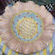 Mackenzie Childs- Taylor Summer Frock Bowl 12.5” Fluted Ceramic -excellent picture